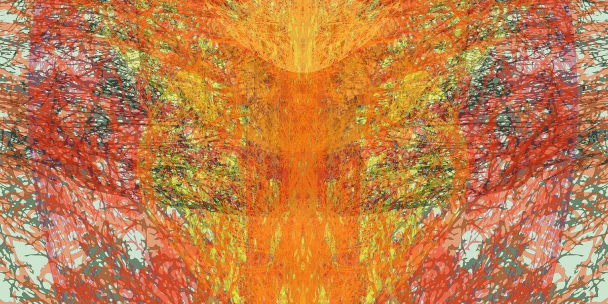 Wall Art Symmetrical Composition Dense Linework Study Print
