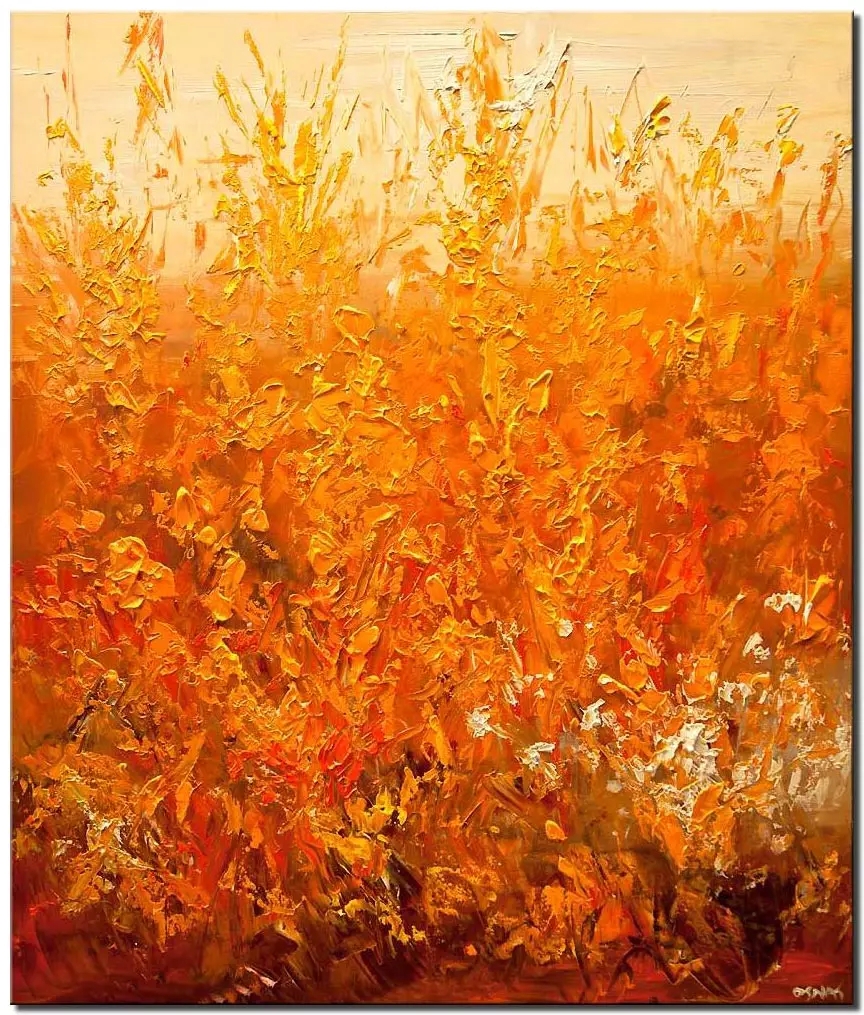 Wall Art Warm Tonal Gradient Sculptural 3D Paint Layers