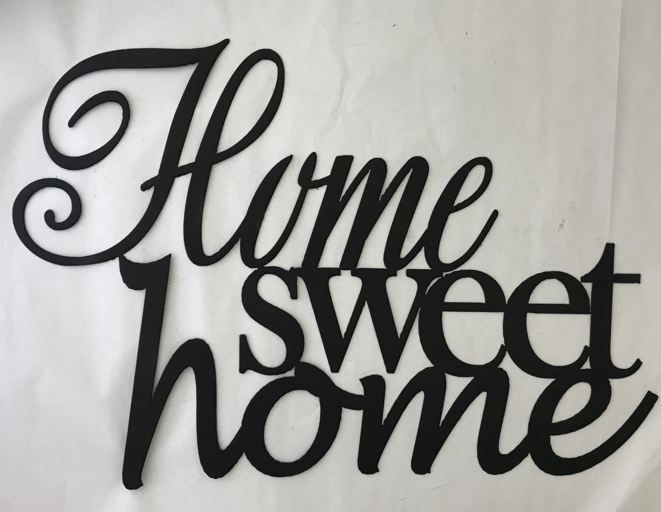 Wall Decor: Matte Black Wall Art Interlocking Words
