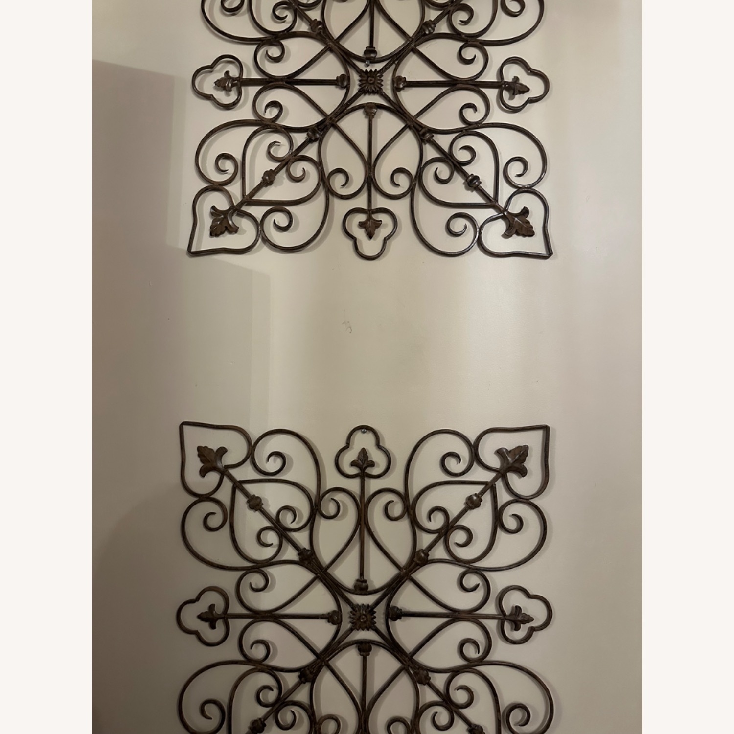 Wall Decor Set Two Dark Bronze Openwork Filigree Panels