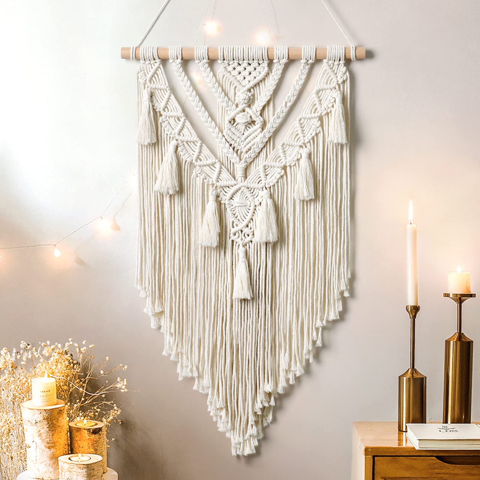 Wall Hanging: V Shape Hem Boho Macrame Wall Decor
