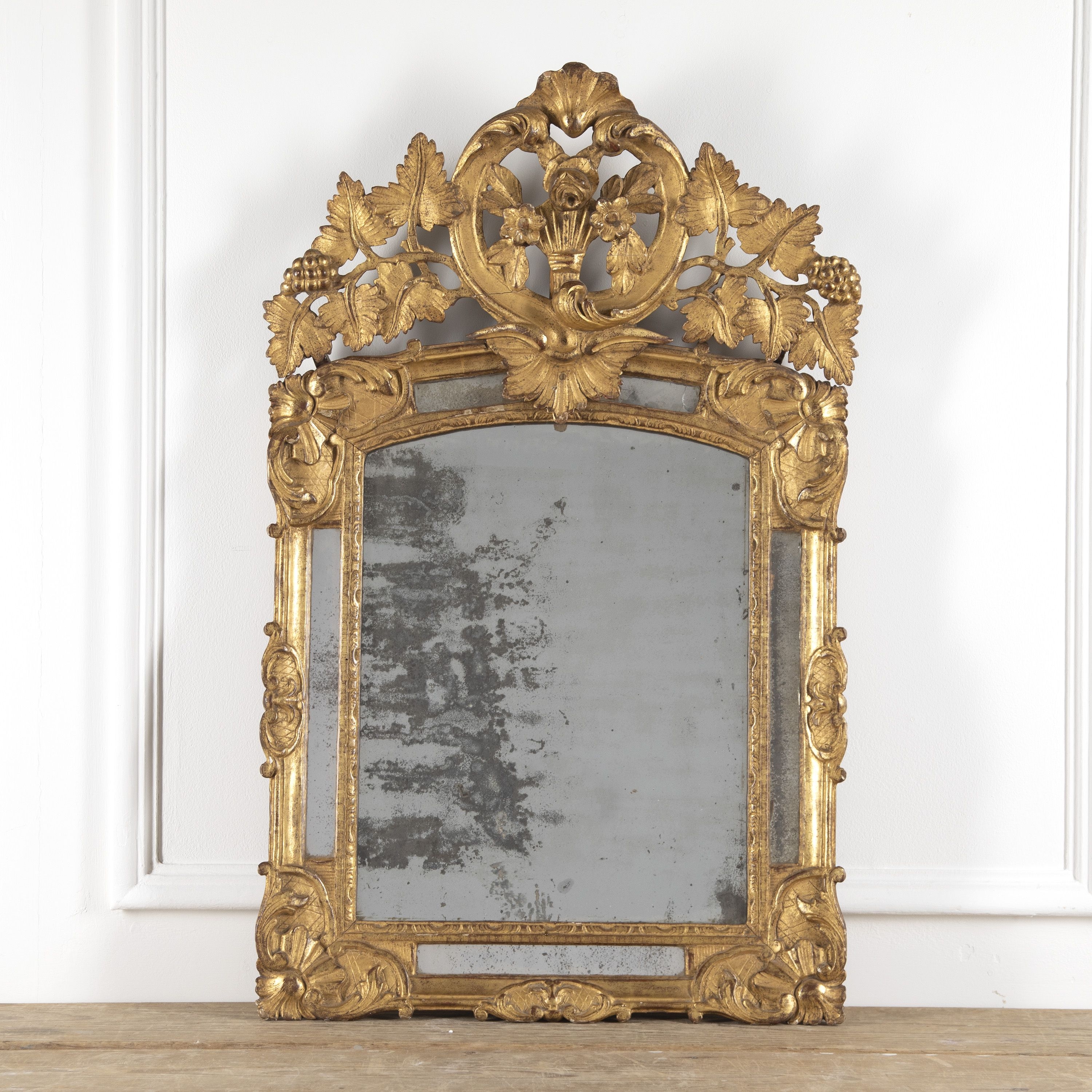 Wall Mirror Foxed Mirror Plate Intricate French Carved Mirror