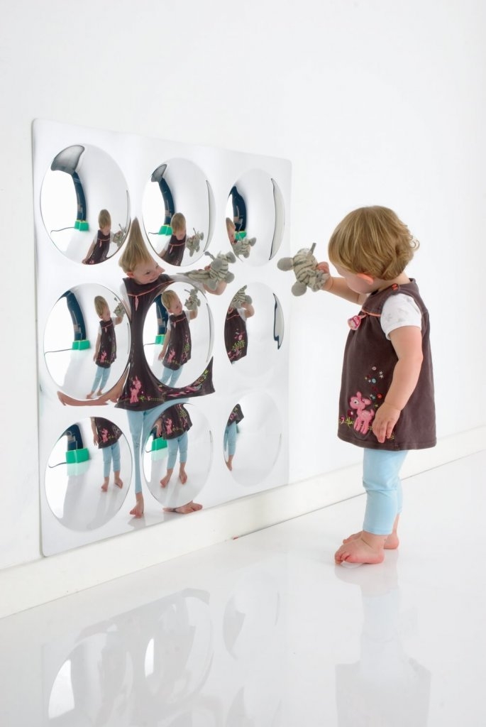 Wall Mirror Stark White Nine Bubbles Convex Distortion