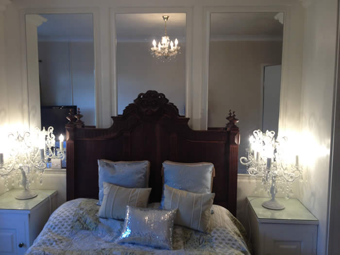 Wall Panelling: Inset Mirror Panels Traditional Bedroom Decor