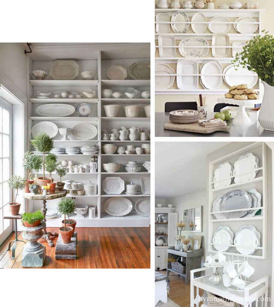 Wall Plate Rack: Floor to Ceiling Ironstone Storage