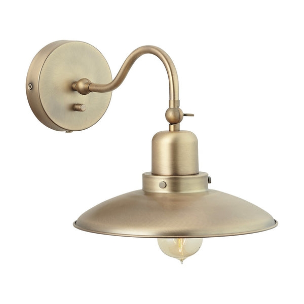 Wall Sconce Aged Brass Finish: Industrial Gooseneck Light