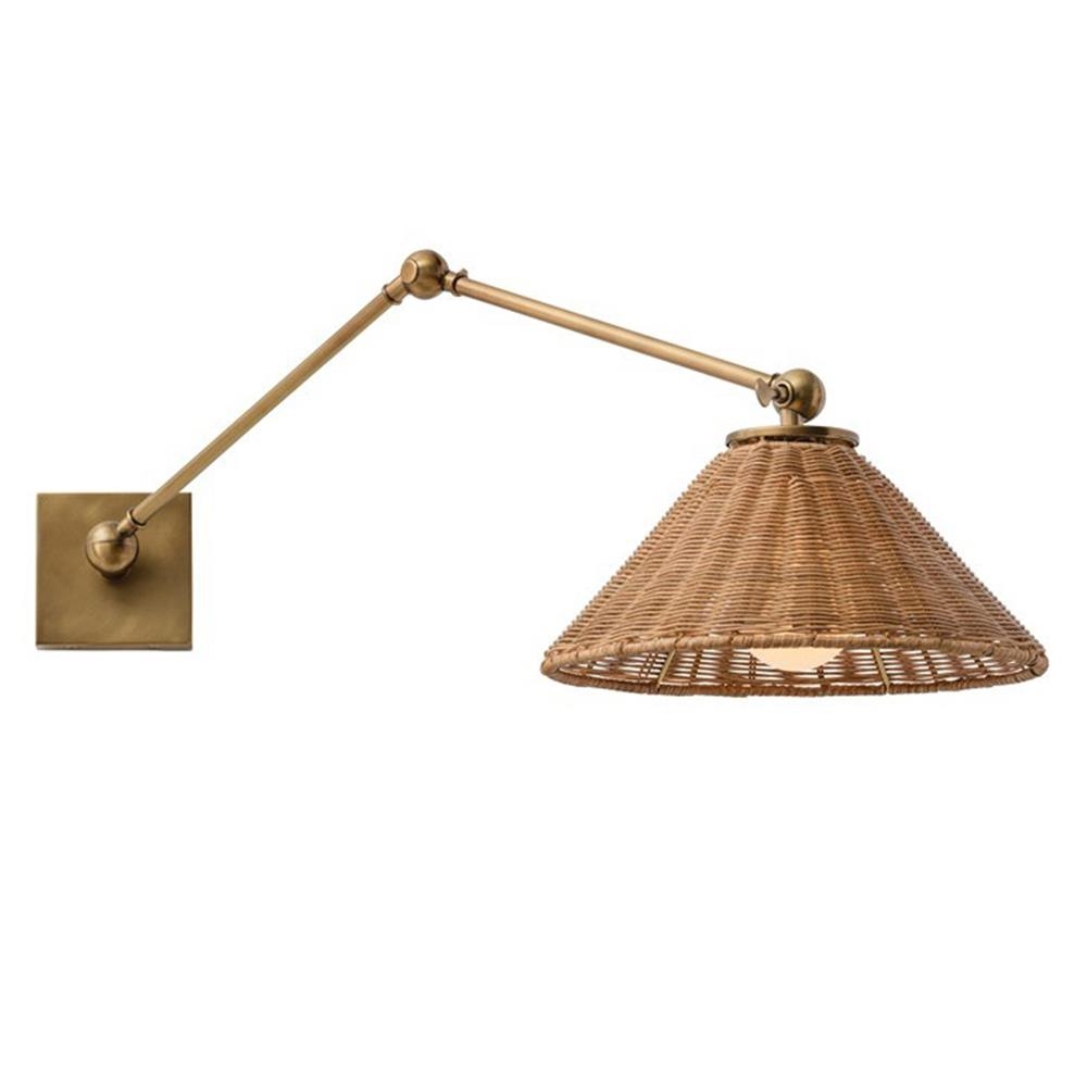 Wall Sconce Articulated Brass Arm: Swing Arm Design Light