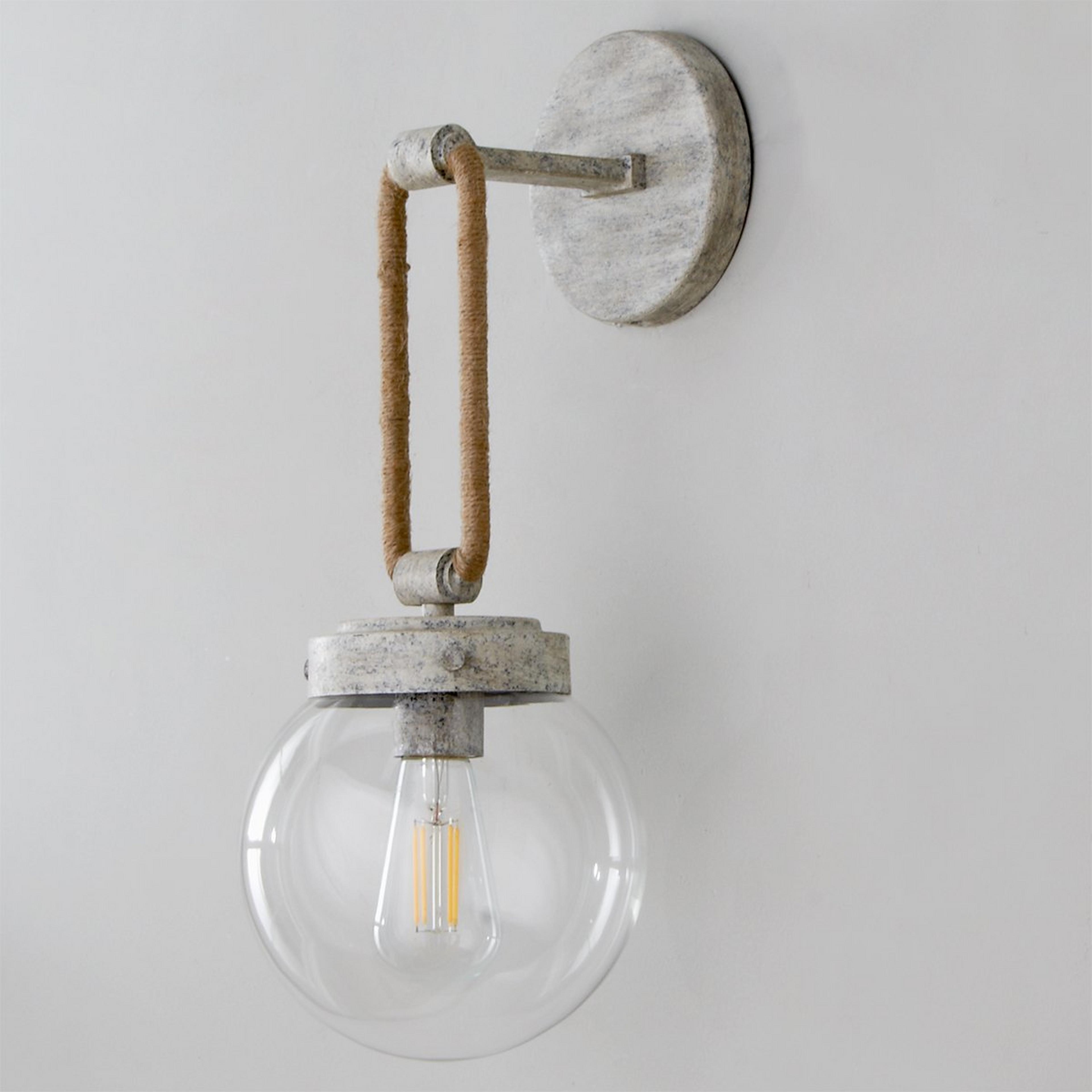 Wall Sconce Rope Suspension: Coastal Rope Sconce Light