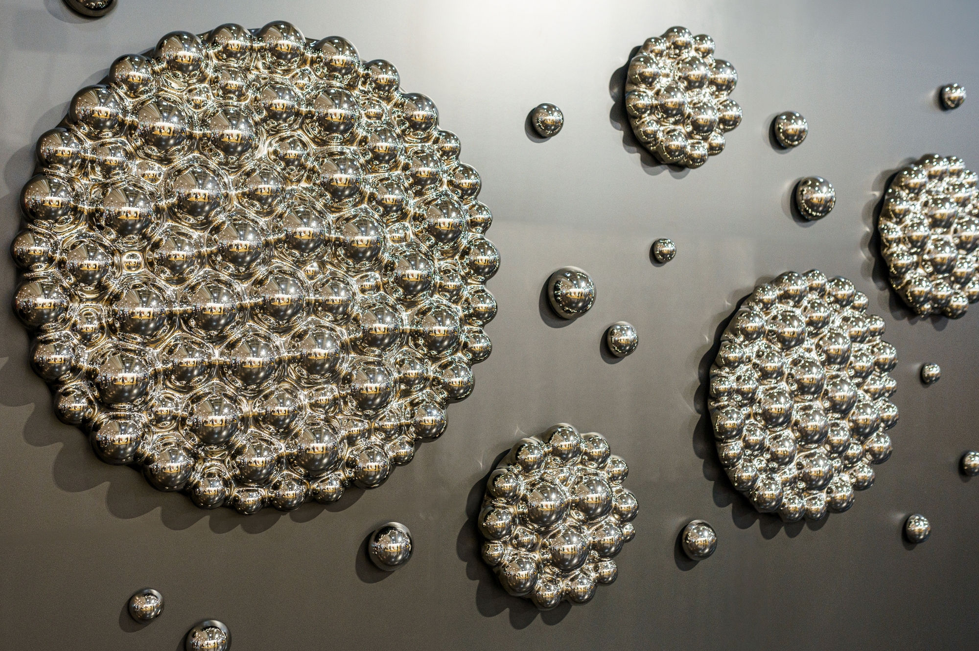 Wall Sculpture Polished Modular Bubble Motif Art