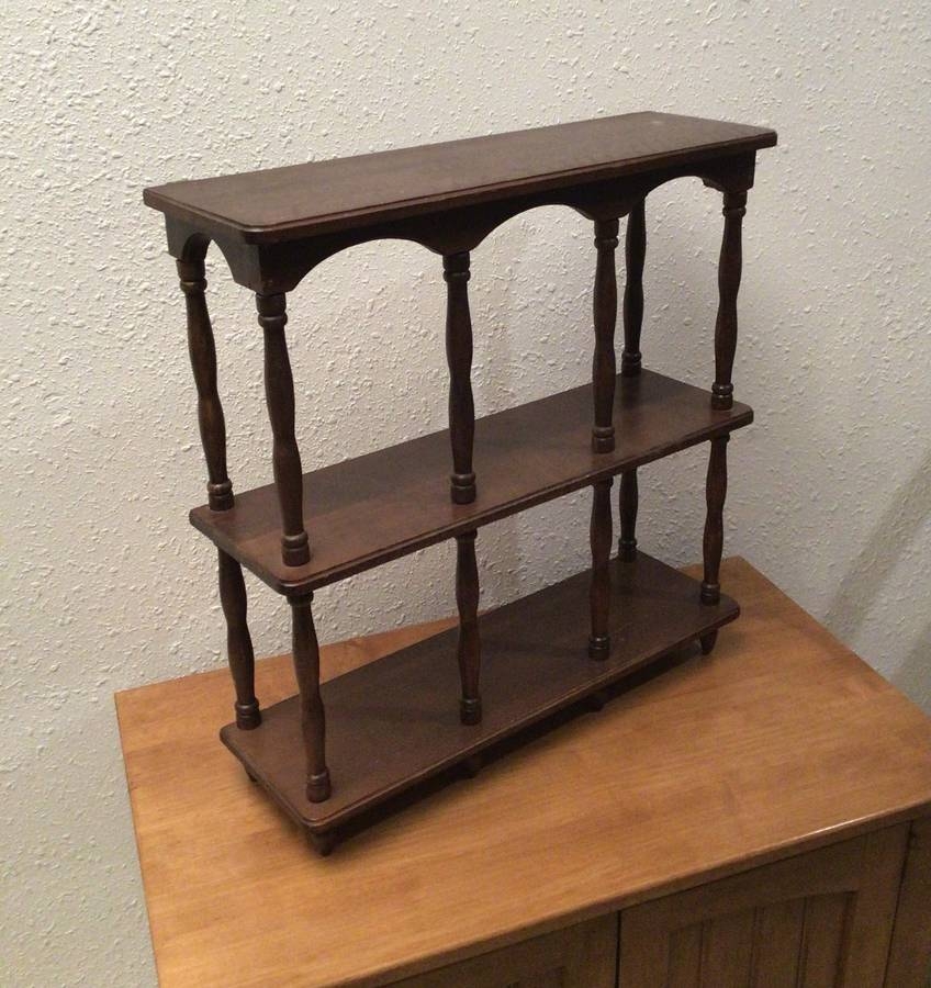 Wall Shelf Spindle Supports and Arched Apron Spindle Rack