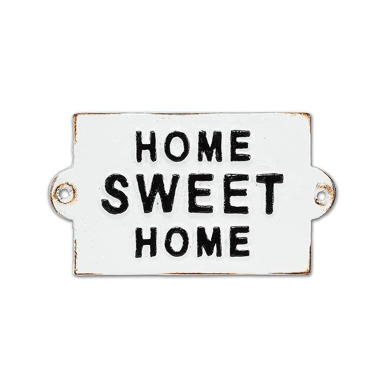 Wall Sign: Distressed Metal Home Sign 6 Inch Length