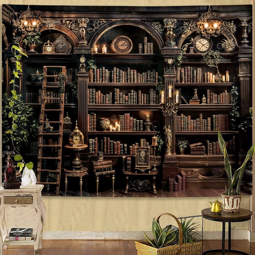 Wall Tapestry: Fabric Wall Art Classical Study Wall Hanging