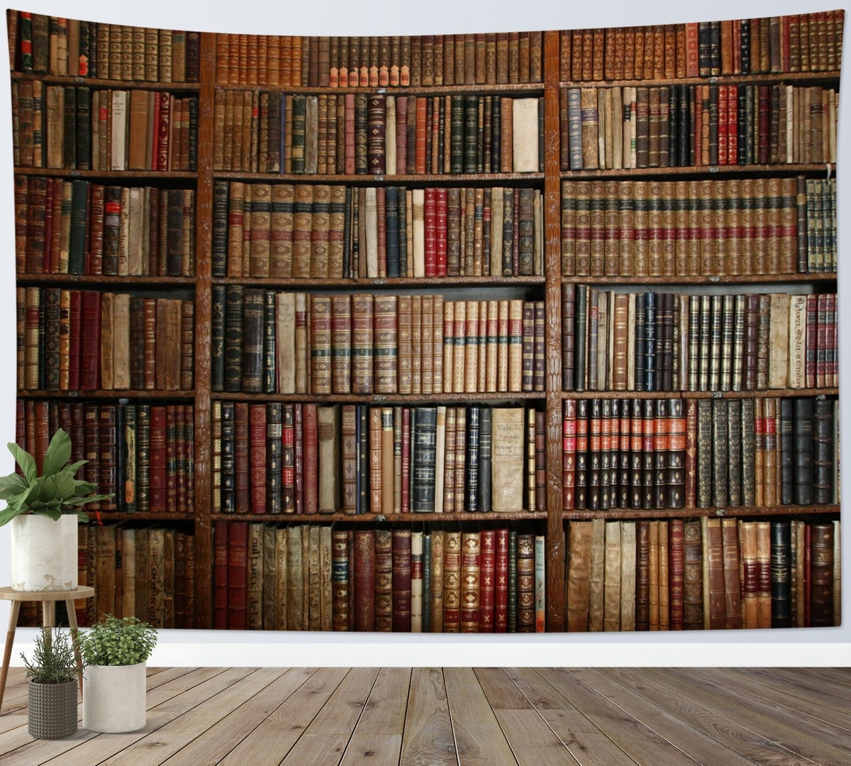Wall Tapestry: Textile Backdrop Antique Book Wall Hanging