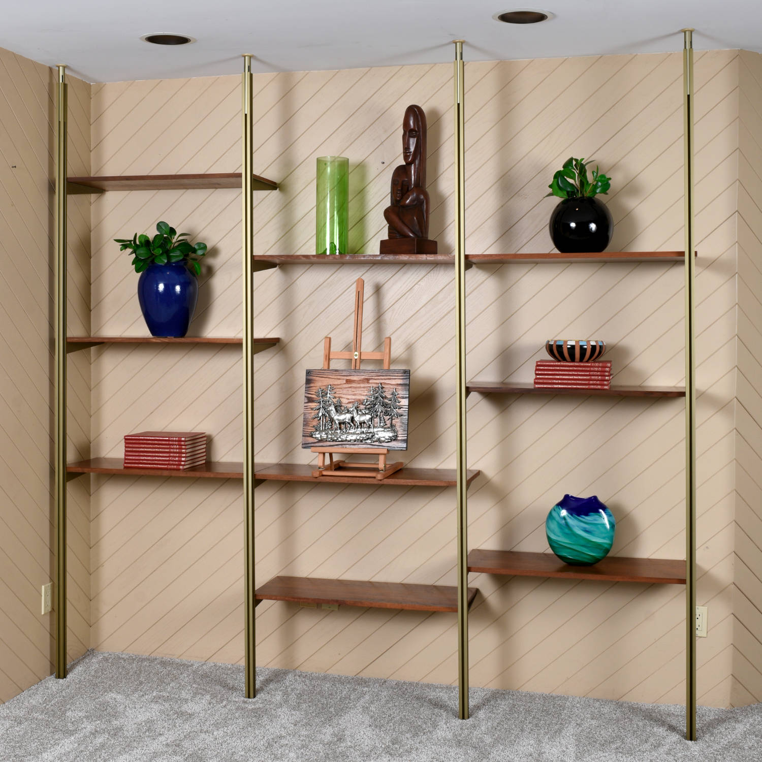 Wall Unit Emerald Gold Poles George Nelson Omni Unit