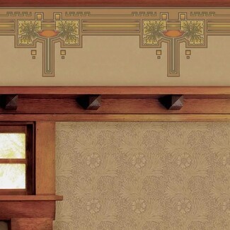 Wallpaper Decorative Frieze Matte Satin Arts and Crafts frieze