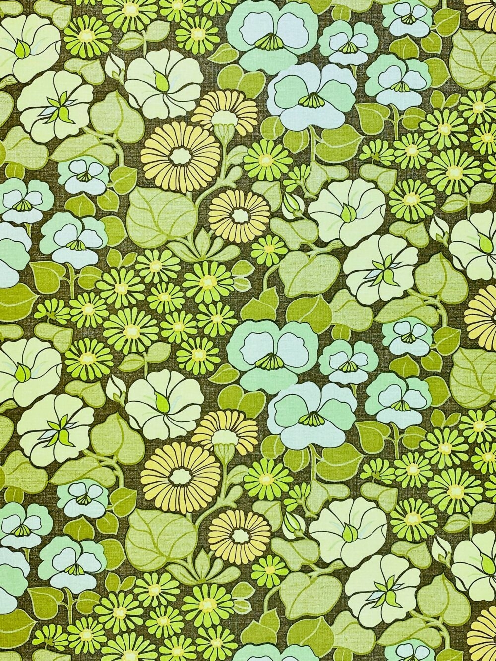 Wallpaper: Dense Floral Pattern Retro Botanical Illustrations
