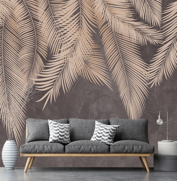 Wallpaper Mural: Tropical Earthy Neutral Palette Decor