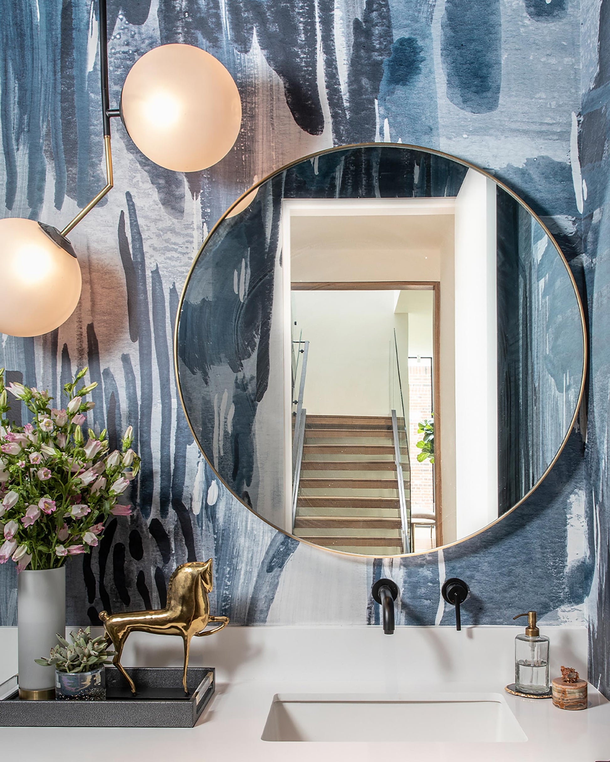 Wallpaper Mural: Watercolor Pattern Abstract Blue Mural