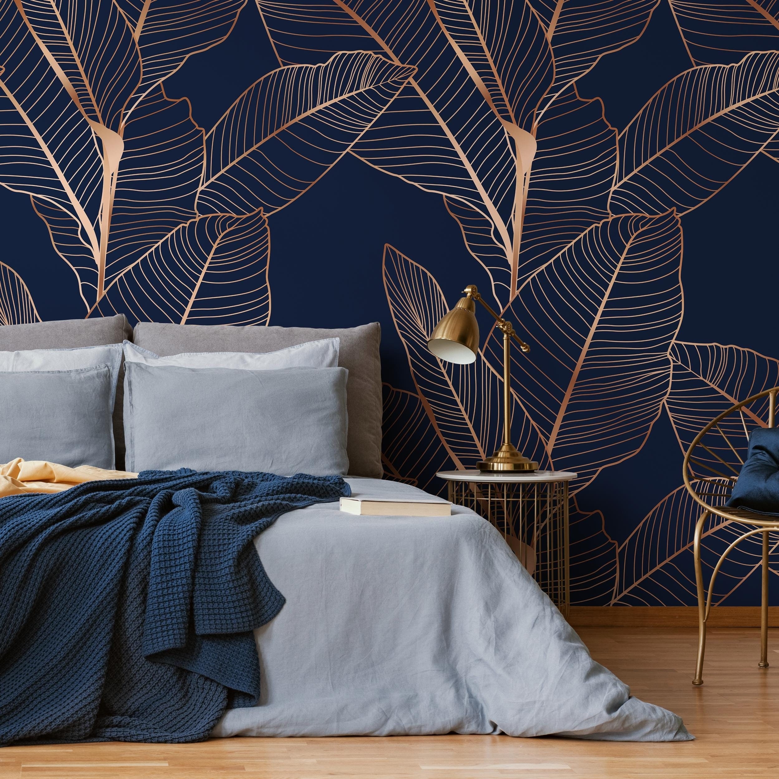 Navy And Gold Wallpaper