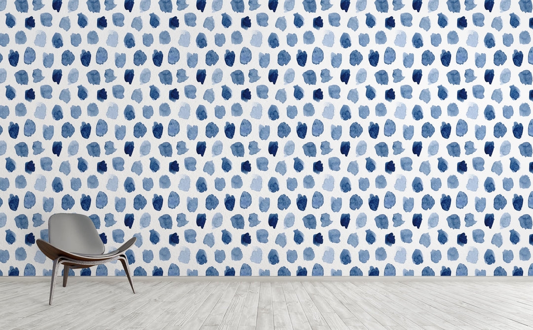 Wallpaper Watercolor Pattern Blue Watercolor Dot Wallpaper