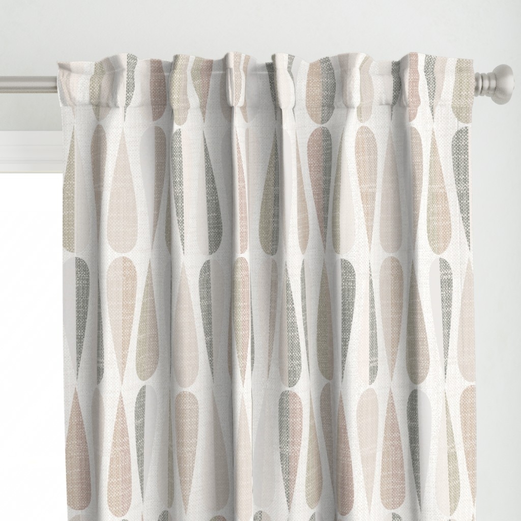 Window Curtains: Large Scale Pattern Teardrop Motif
