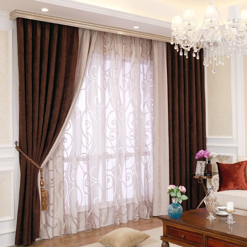 Window Curtains with Filigree Sheers and Tassel Tie Backs