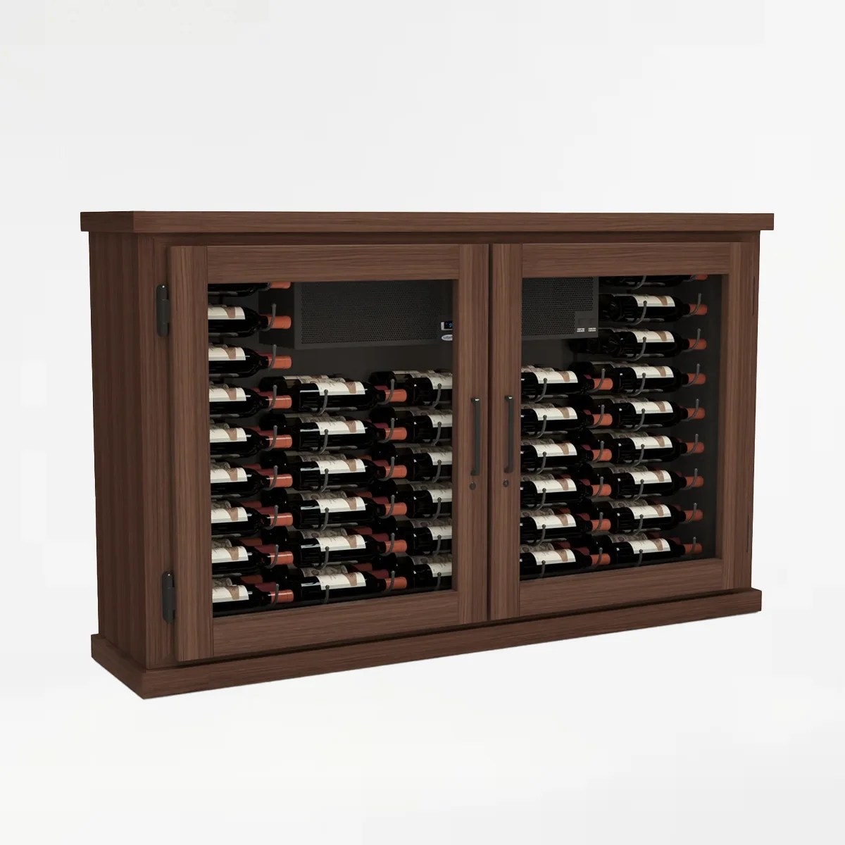 Wine Cabinet with Climate Control and Glass Door Storage
