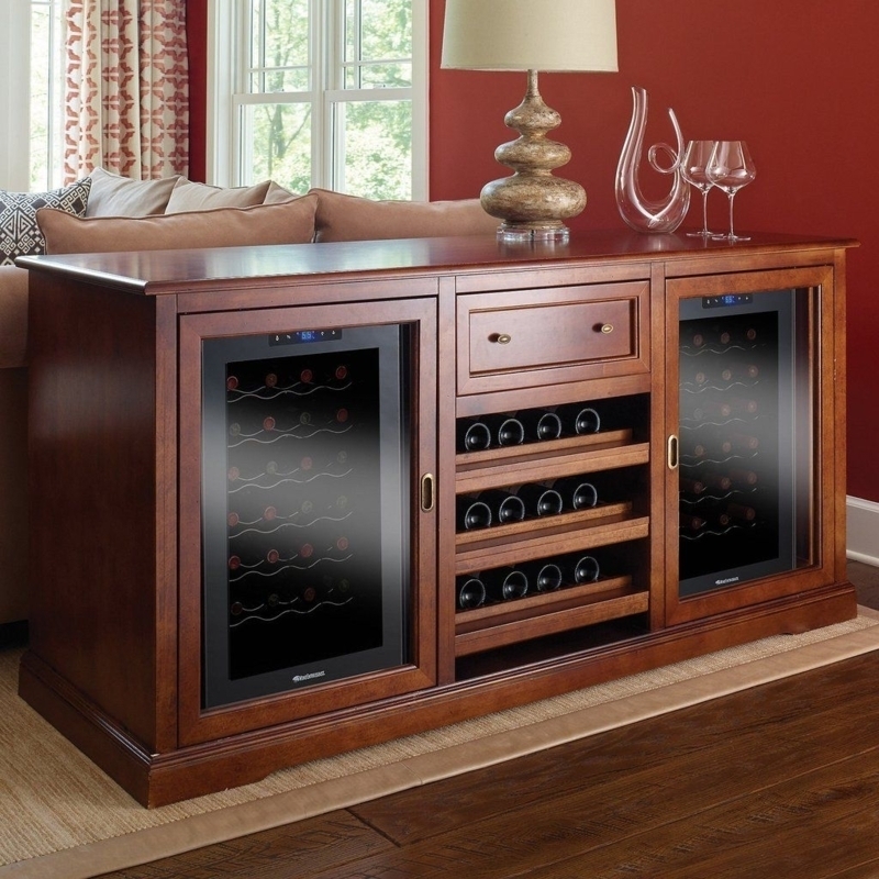 Wine Credenza: Integrated Chillers and Dual Zone Sideboard