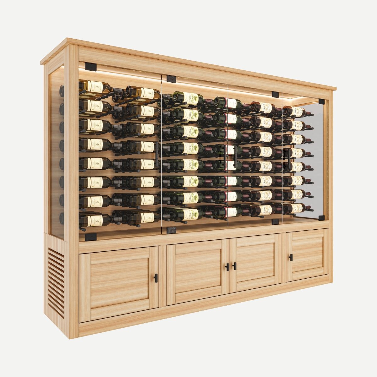 Wine Credenza with Label Forward Display and Cooling Vents