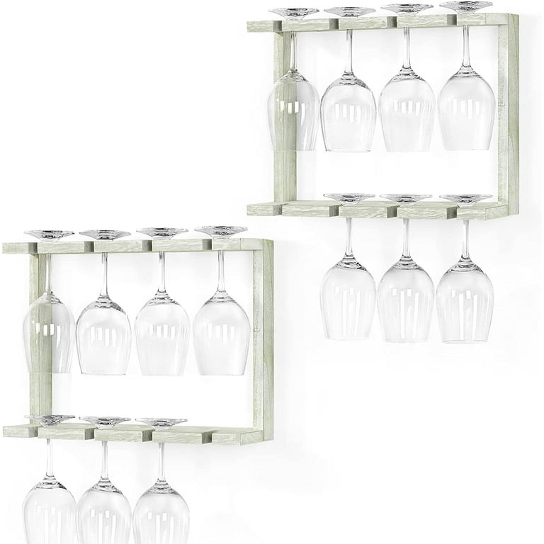 Wine Glass Rack Gray Green Finish Gray Green Wine Glass Rack