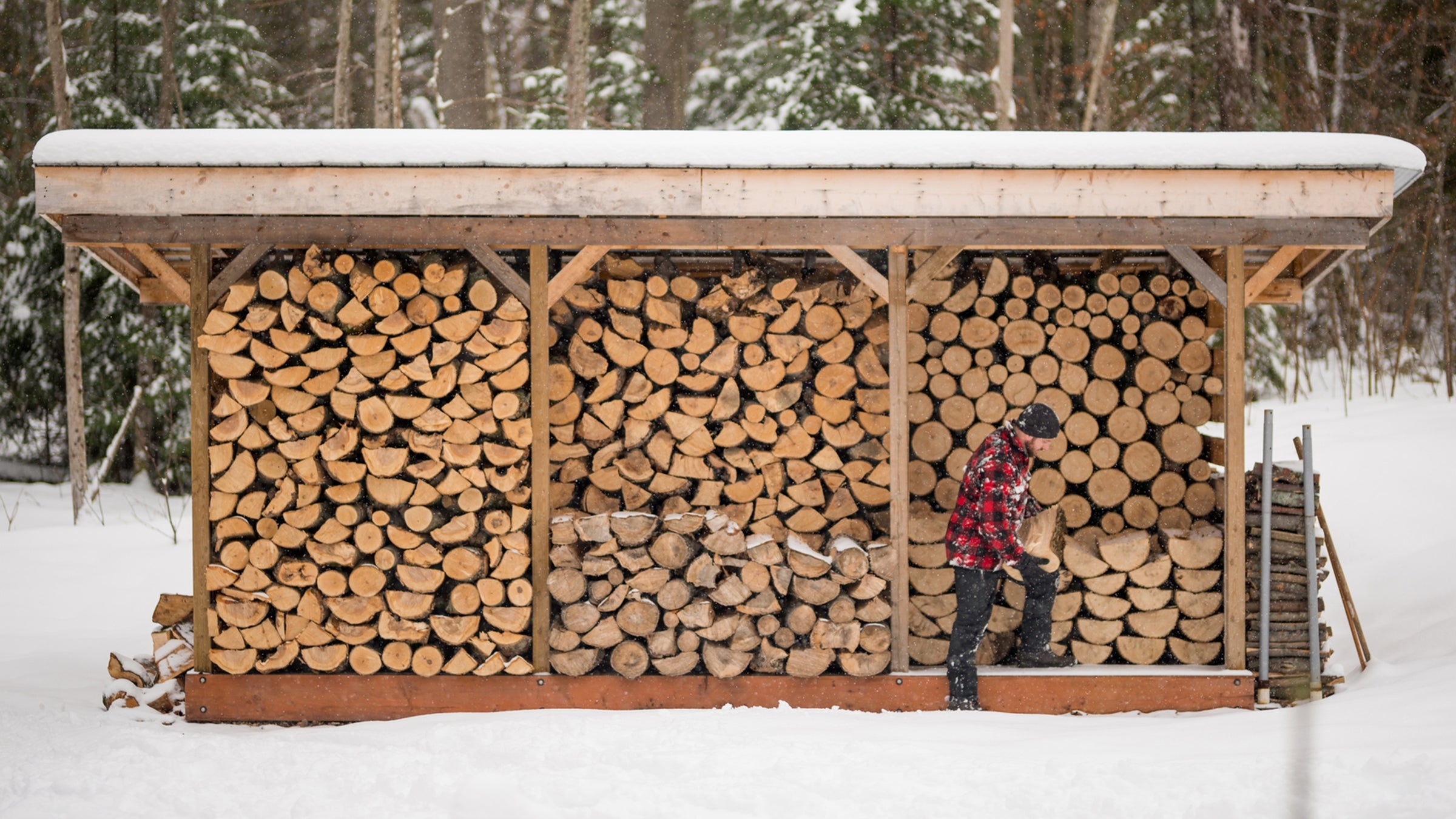 Wood Shed Three Bay Layout Mountain Cabin Wood Shed