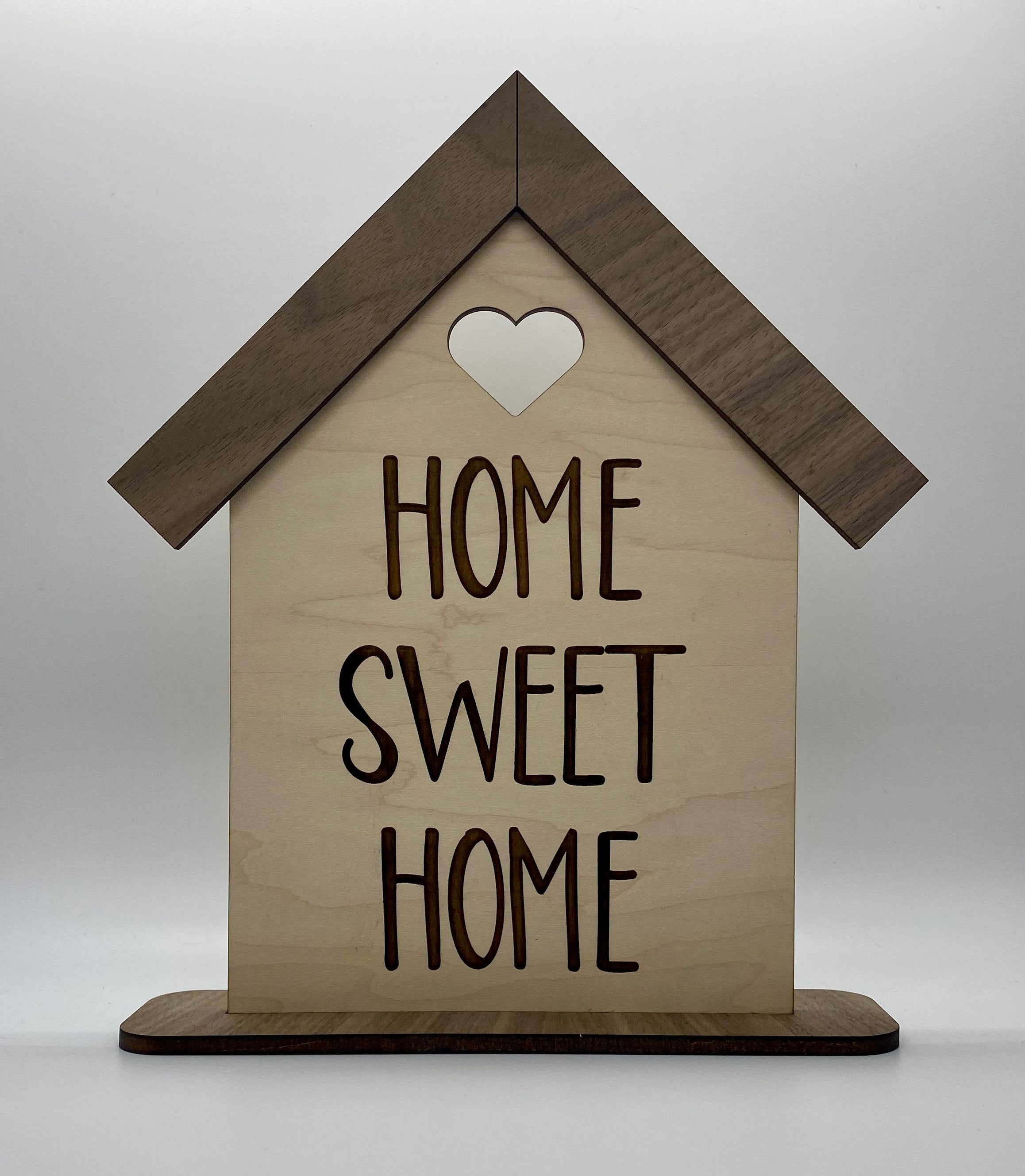 Wood Sign: Modern Farmhouse Shelf Sitter Heart Cutout