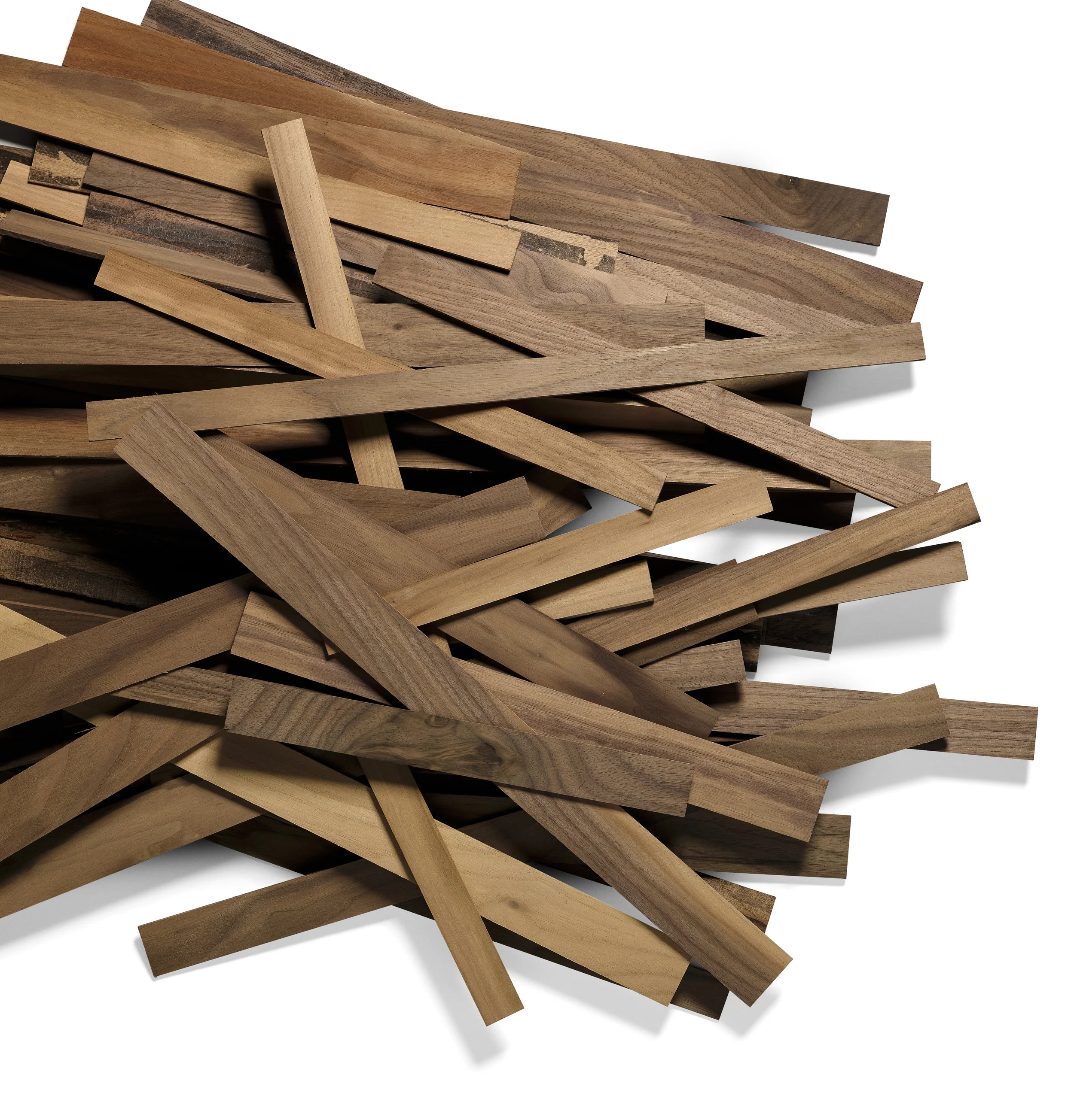 Wood Slats Thin Profile Varied Lengths Timber Cladding