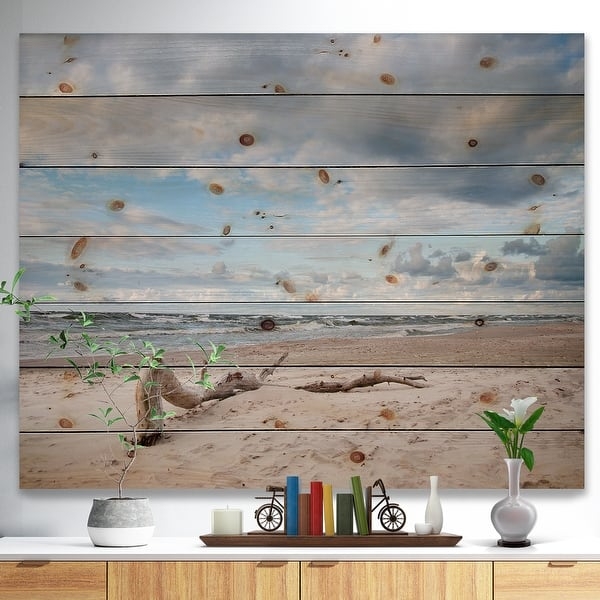 Wood Wall Art Horizontal Pine Planks Coastal Decor