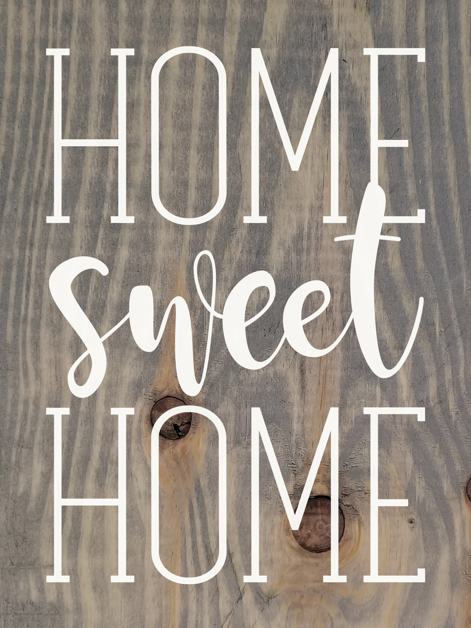 Wood Wall Sign: Gray Washed Wood Sign 9x12 Dimensions