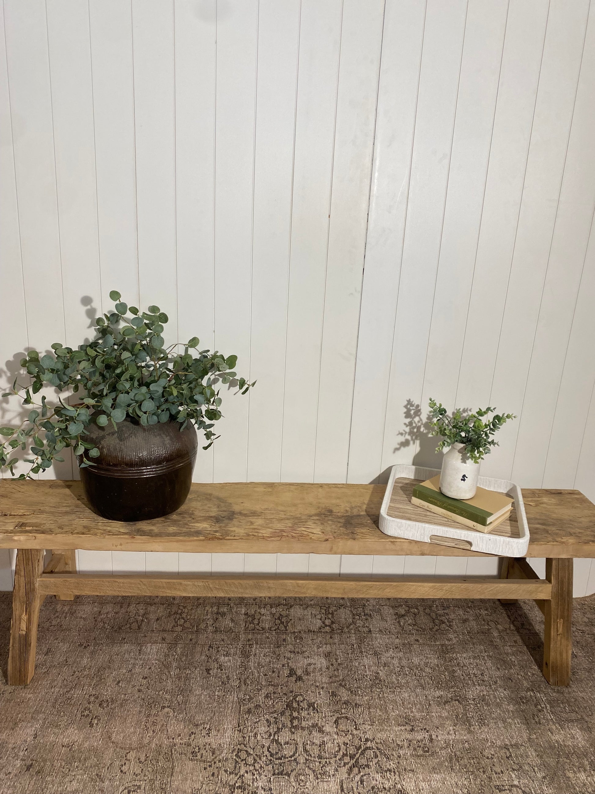 Wooden Bench 73 Inch Length Reclaimed Elm Wood Bench