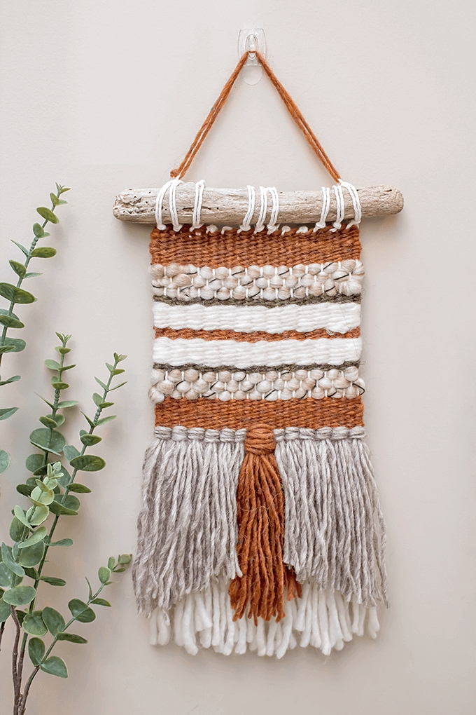 Woven Wall Hanging: Central Tassel DIY Woven Tapestry