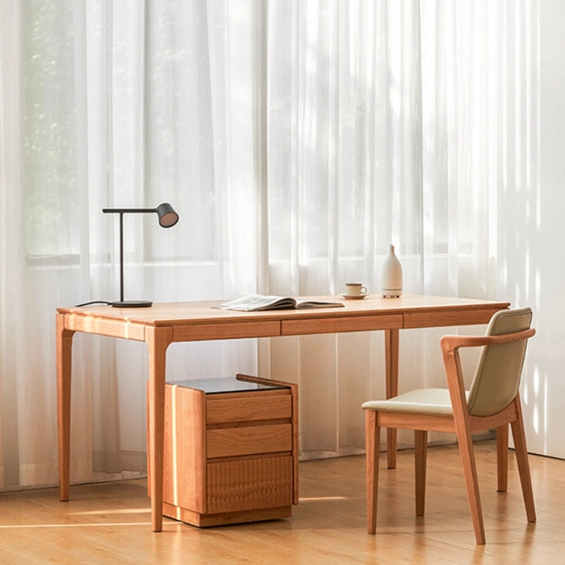 Writing Desk with Cherry Grain: Cherry Wood Writing Desk