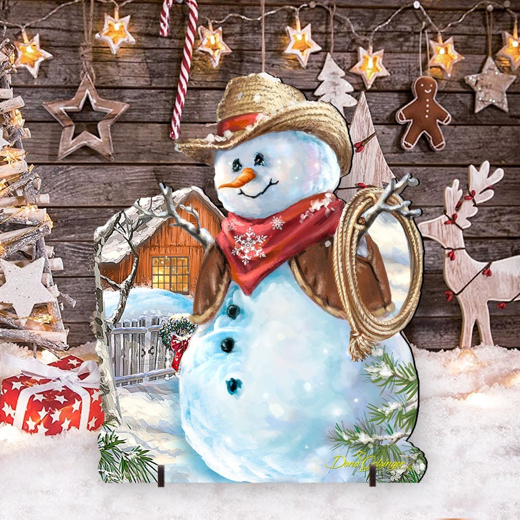 Yard Sign featuring Rope Lasso Detail and Snowflake Bandana