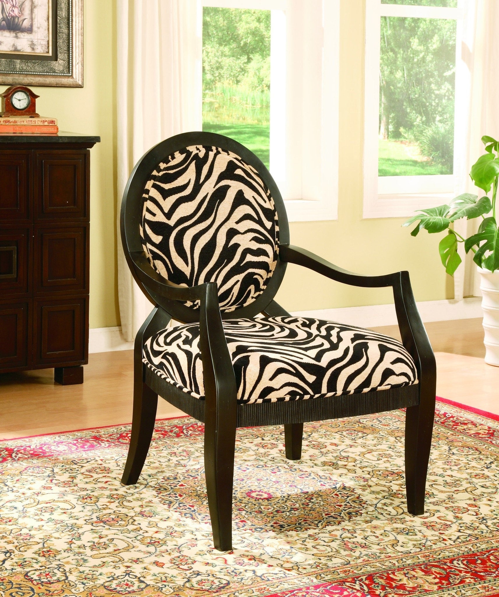Zebra Pattern Accent Chair for Zebra Print Armchair