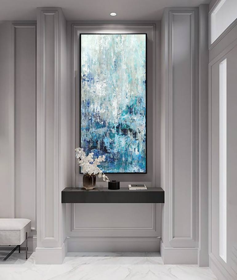 Abstract Wall Art: Architectural Niche Tall Framed Painting