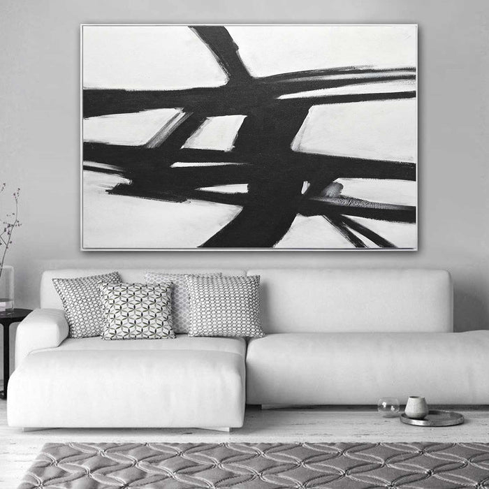 Abstract Wall Art Oversized Gestural Brushstrokes