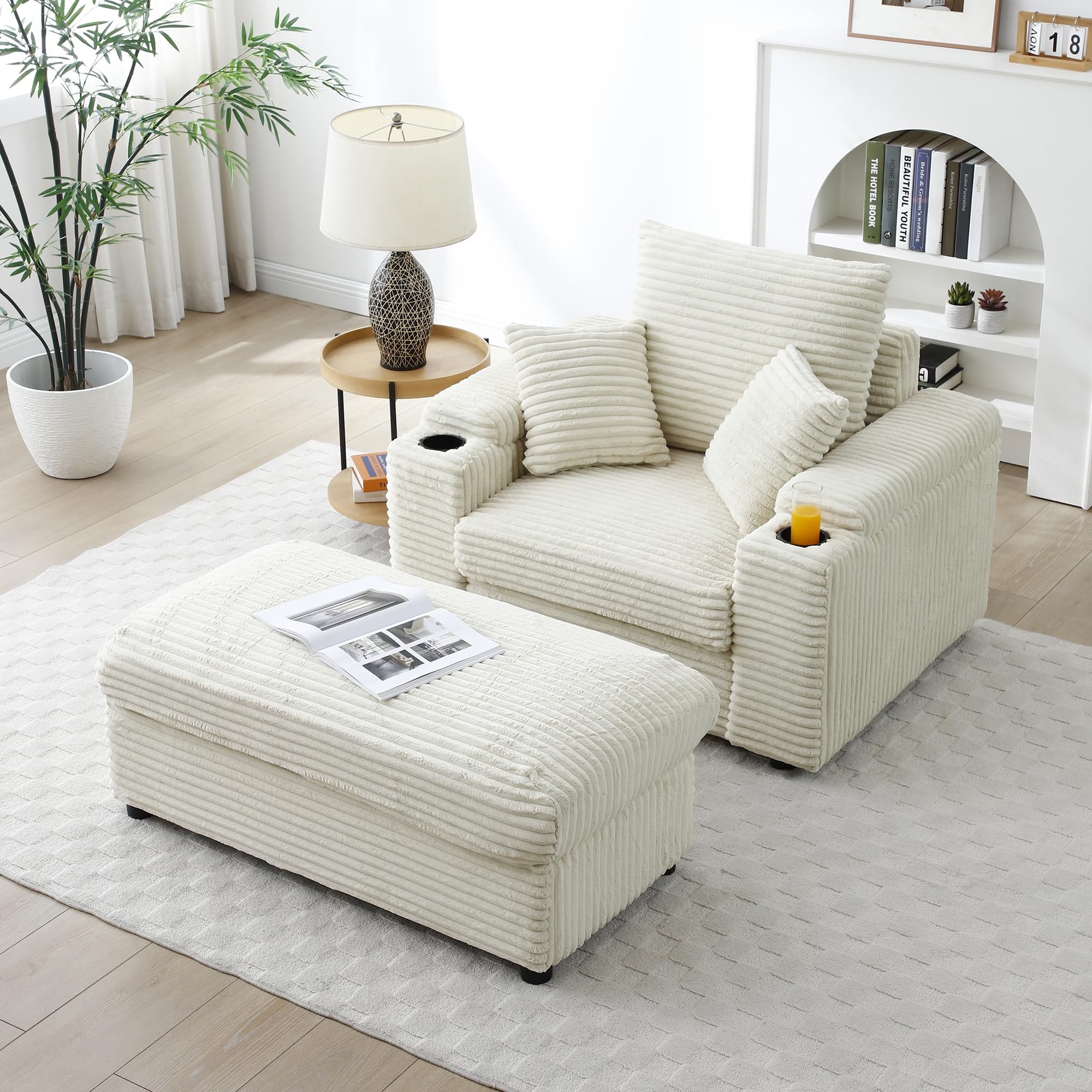 Accent Chair Built In Cup Holders cozy wide armrest chair