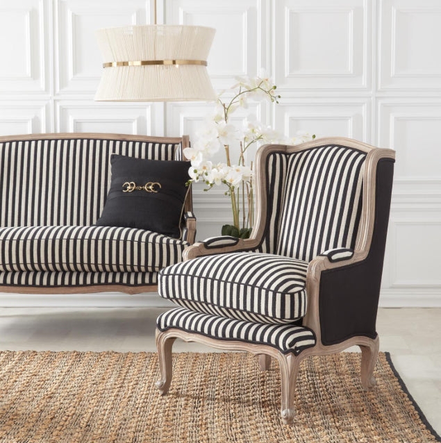 Accent Chair Cabriole Legs French Country Wingback