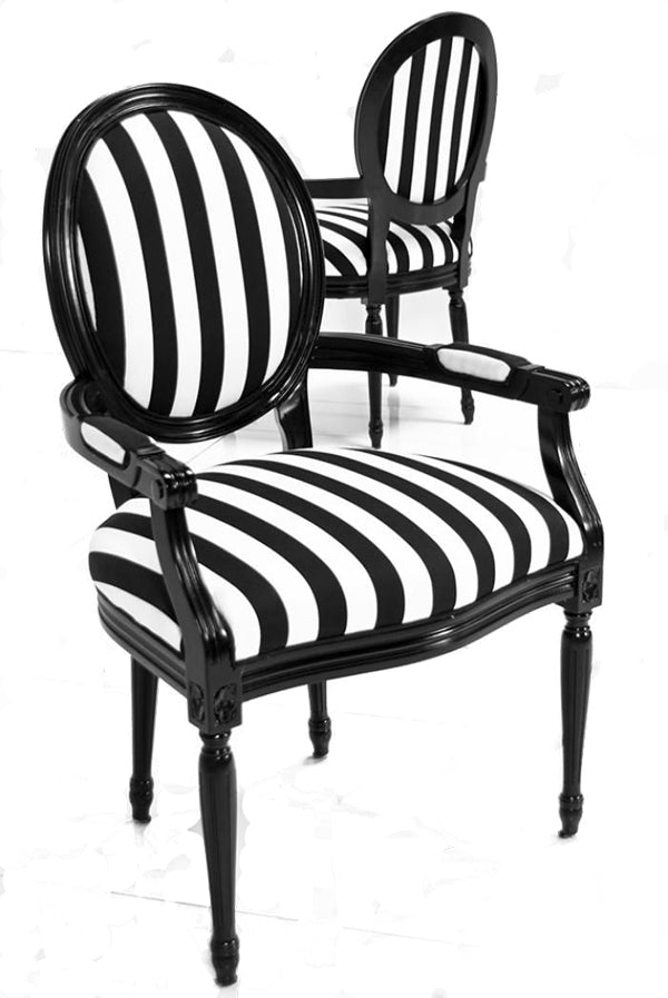 Accent Chair Pair Louis XVI Round Back Fluted Legs