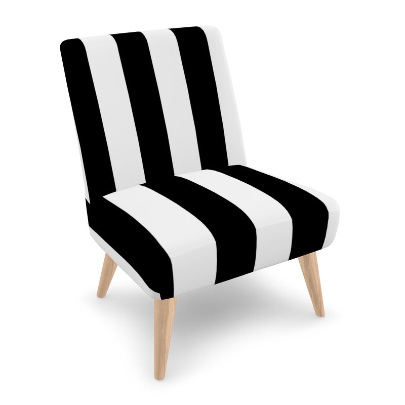Accent Chair Splayed Wood Legs Graphic Print Seat