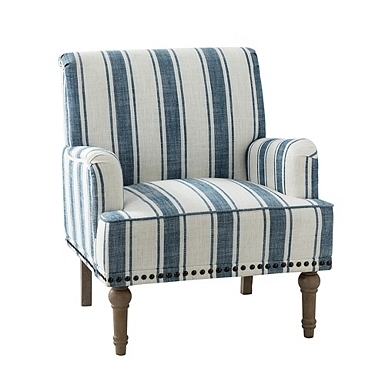 Accent Chair Square Backrest with Nailhead Trim and Rolled Arms