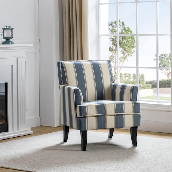 Accent Chair Tapered Block Legs and Nailhead Trim Seating
