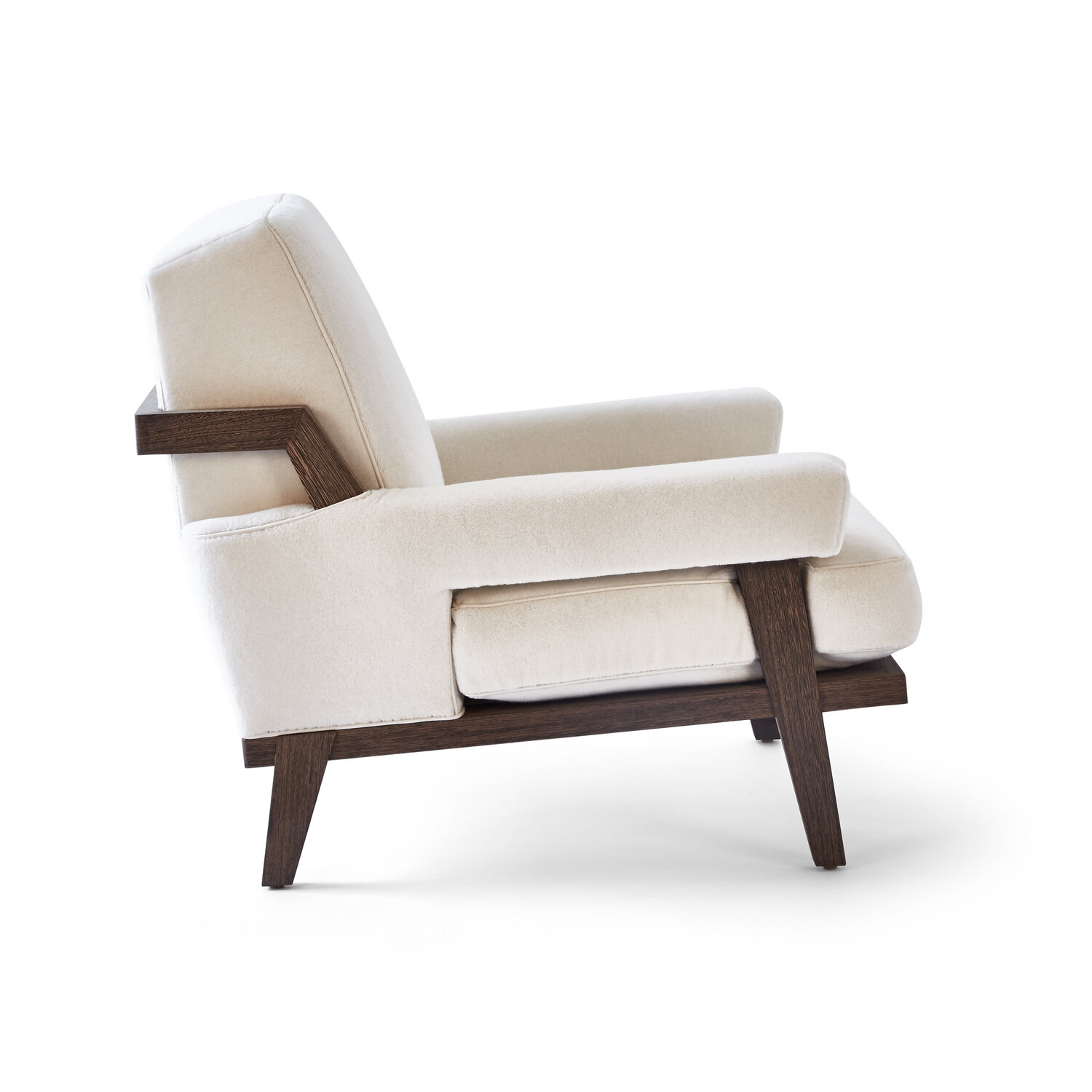 Accent Chair with Wrap Around Arms and Exposed Frame