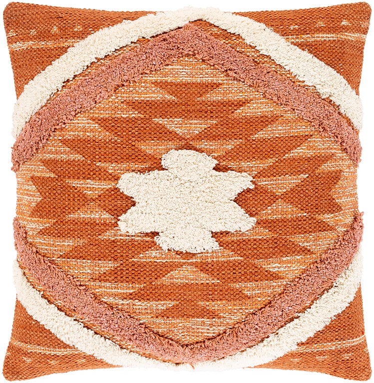 Accent Pillow Raised Tufting Geometric Southwestern Motif